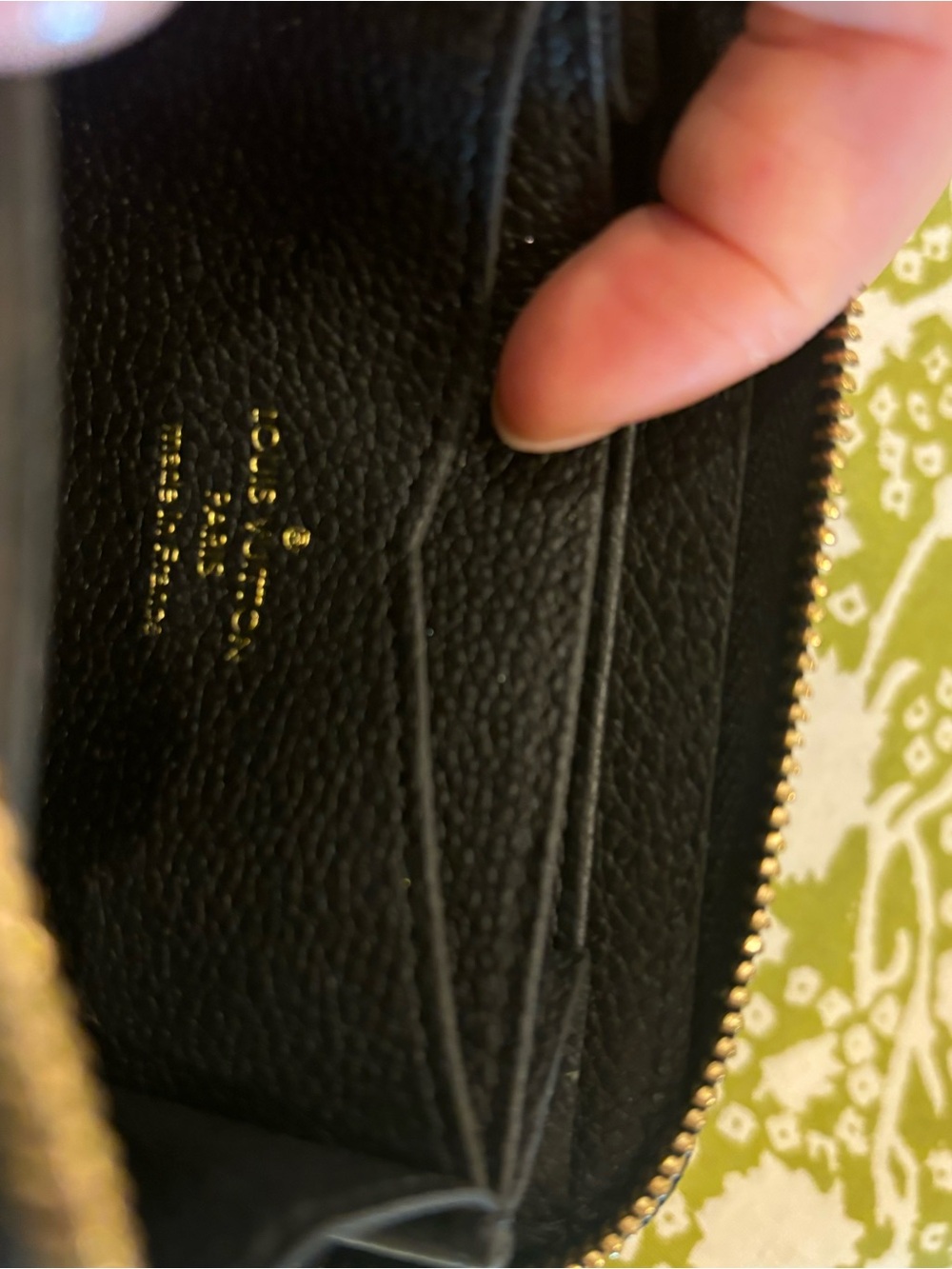 Louis Vuitton Black/Beige Monogram Empreinte Leather Zippy Coin Purse - Picture 6 of 6